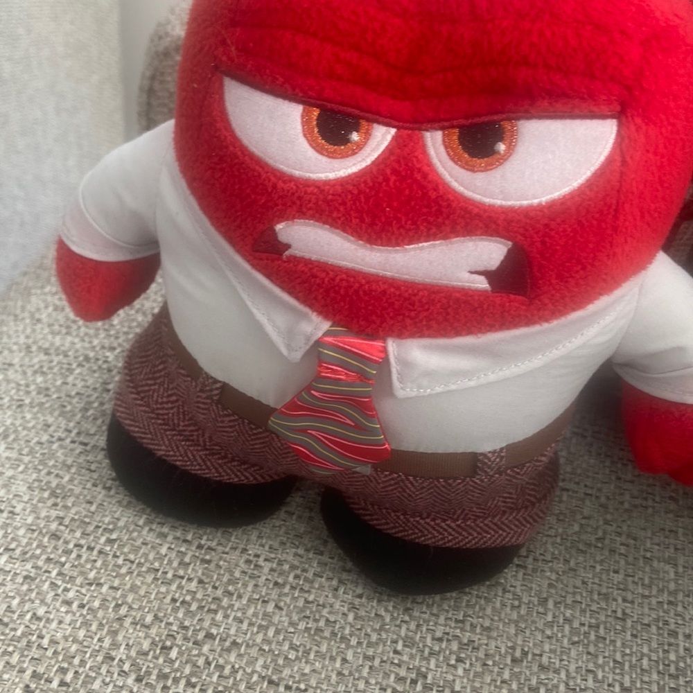 Disney Pixar Inside Out ANGER 9” Plush Stuffed Animal Toy Red Angry Guy Emotion